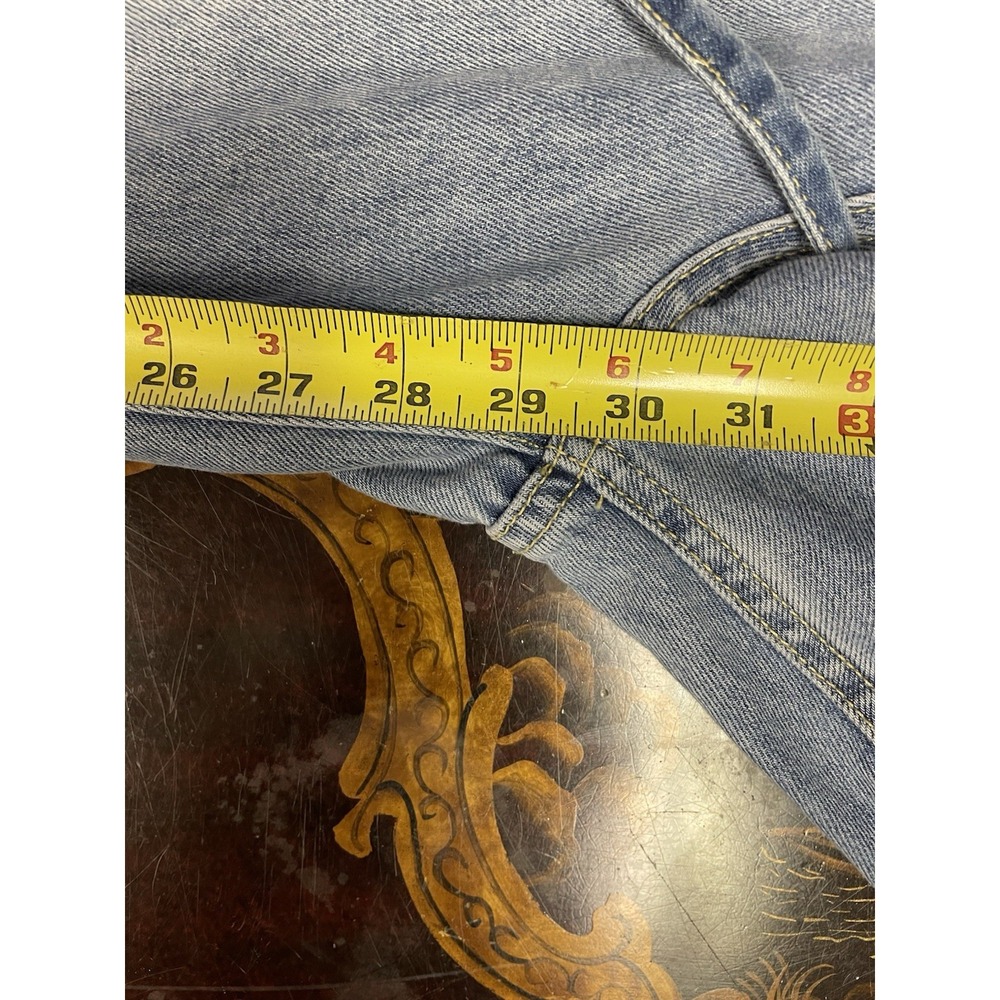 Divided H‎ & M Womens Wide Leg Jeans Waist Tie Light Wash Grunge Streetwear 10 - Picture 8 of 11